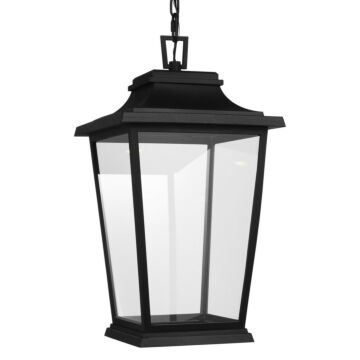 Warren LED Hanging Lantern in Textured Black by Visual Comfort Studio