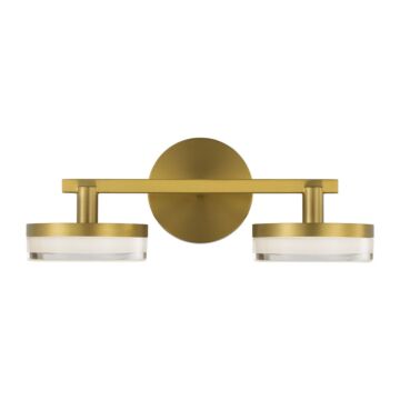 Khan LED Bathroom Vanity Light in Burnished Brass by Visual Comfort Studio