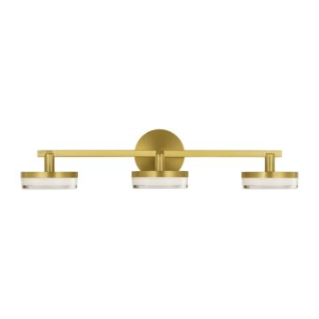 Khan LED Bathroom Vanity Light in Burnished Brass by Visual Comfort Studio