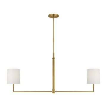 Danica  Linear Chandelier in Burnished Brass by Visual Comfort Studio