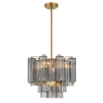 Addis  Mini Chandelier in Aged Brass by Crystorama