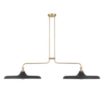 Moriso  Linear Chandelier in Matte Black by Hunter Fans