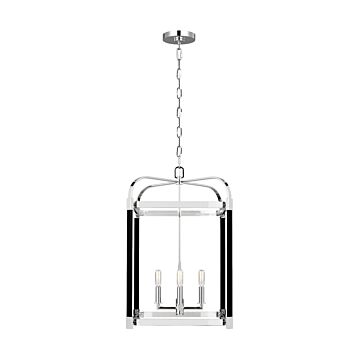 Hadley Four Light Lantern in Polished Nickel by Visual Comfort Studio