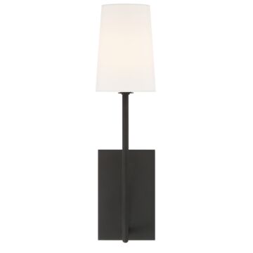 Lena One Light Wall Sconce in Black Forged by Crystorama