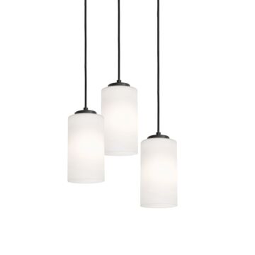 Leo Three Light Pendant in Black by AFX Lighting