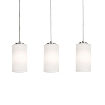 Leo Three Light Linear Pendant in Satin Nickel by AFX Lighting