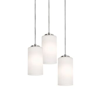 Leo Three Light Pendant in Satin Nickel by AFX Lighting