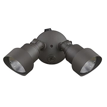 2-Light Architectural Bronze Integrated LED Adjustable Head Floodlight