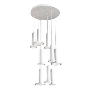 Luna LED Pendant in White by AFX Lighting
