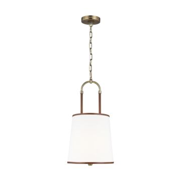 Katie One Light Pendant in Time Worn Brass by Visual Comfort Studio