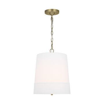 Ivie One Light Pendant in Time Worn Brass by Visual Comfort Studio
