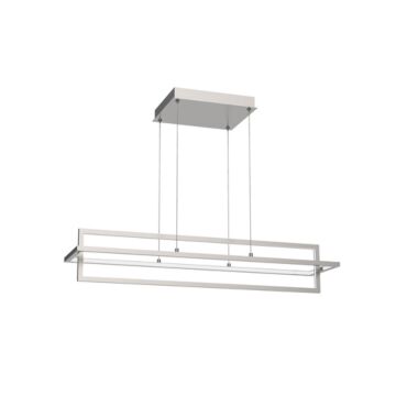 Mondrian LED Island Pendant in Brushed Nickel by Kuzco Lighting