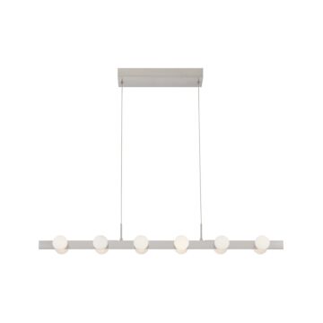 Rezz LED Pendant in Brushed Nickel by Kuzco Lighting