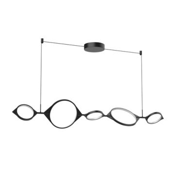 Serif LED Island Pendant in Black by Kuzco Lighting