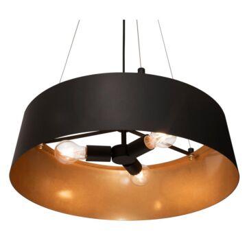 Lyric Three Light Pendant in Black and Gold by AFX Lighting