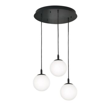 Loretto Three Light Pendant in Black by AFX Lighting
