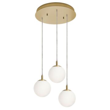 Loretto Three Light Pendant in Satin Brass by AFX Lighting