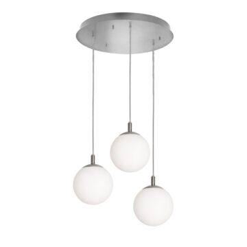Loretto Three Light Pendant in Satin Nickel by AFX Lighting