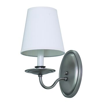 Lake Shore 1-Light Wall Sconce in Satin Pewter
