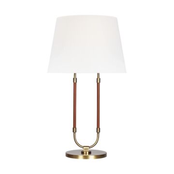 Katie One Light Table Lamp in Time Worn Brass by Visual Comfort Studio
