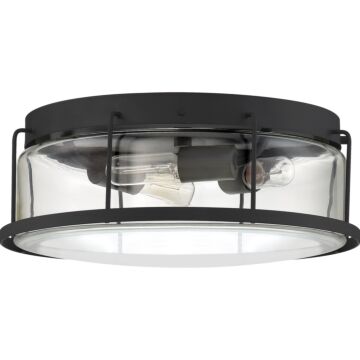 Quoizel Ludlow 3 Light 13 Inch Ceiling Light in Earth Black