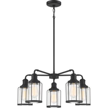Ludlow Five Light Chandelier in Earth Black by Quoizel