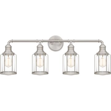 Ludlow 4-Light Bathroom Vanity Light in Brushed Nickel