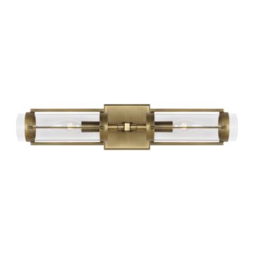 Flynn Two Light Wall Sconce in Time Worn Brass by Visual Comfort Studio