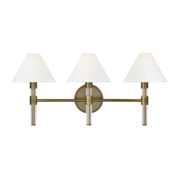 Robert Three Light Vanity in Time Worn Brass by Visual Comfort Studio