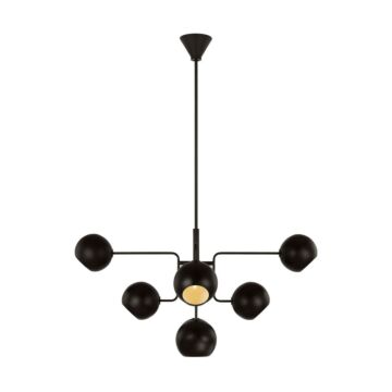 Chaumont Eight Light Chandelier in Aged Iron by Visual Comfort Studio