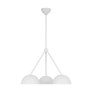 Beaunay Three Light Chandelier in Cast Plaster by Visual Comfort Studio