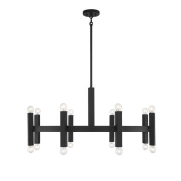 Meridian 16 Light Chandelier in Matte Black