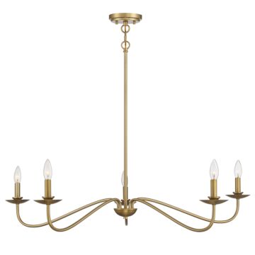 Trade Winds Lighting 5 Light Chandelier In Warm Brass