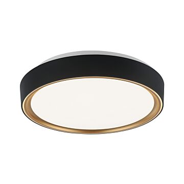 Alamus LED Ceiling Mount in Aged Gold Brass   Matte Black by Matteo Lighting