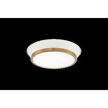 Jaxx One Light Ceiling Mount in White   Aged Gold Brass by Matteo Lighting