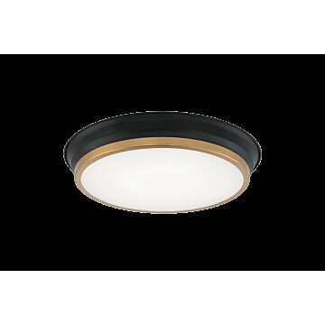 Jaxx Two Light Ceiling Mount in Black   Aged Gold Brass by Matteo Lighting