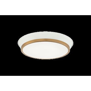Jaxx Two Light Ceiling Mount in White   Aged Gold Brass by Matteo Lighting