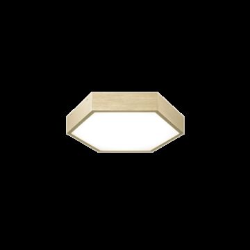 Hexol One Light Flush Mount in Oxidized Gold by Matteo Lighting