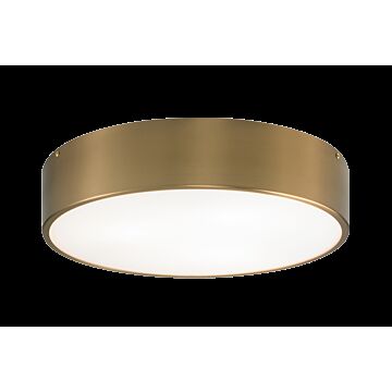 Snare Three Light Flush Mount in Aged Gold Brass by Matteo Lighting