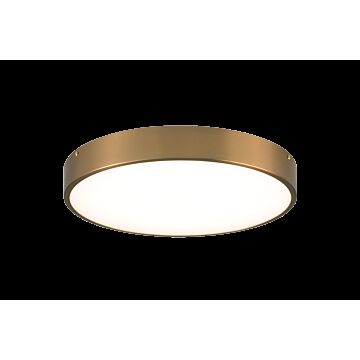 Plato One Light Flush Mount in Aged Gold Brass by Matteo Lighting