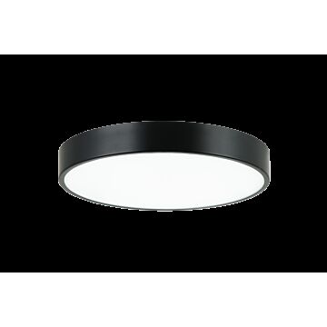 Plato LED Flush Mount in Black by Matteo Lighting