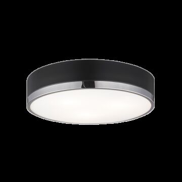 Trydor Three Light Ceiling Mount in Black & Chrome by Matteo Lighting
