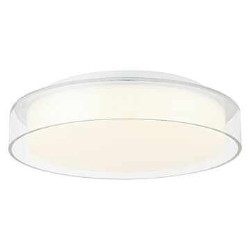 Callum LED Flush Mount in White   Clear by Matteo Lighting