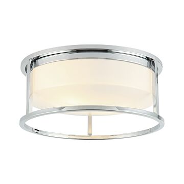 Framerton Two Light Ceiling Mount in Chrome by Matteo Lighting