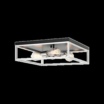 Clarke Three Light Flush Mount in Black   Chrome by Matteo Lighting