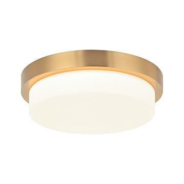 Durham LED Ceiling Mount in Aged Gold Brass by Matteo Lighting