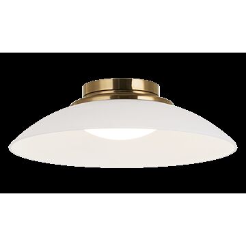 Luna LED Flush Mount in Aged Gold Brass by Matteo Lighting