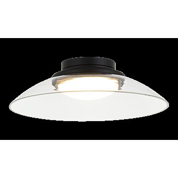 Luna LED Flush Mount in Matte Black by Matteo Lighting