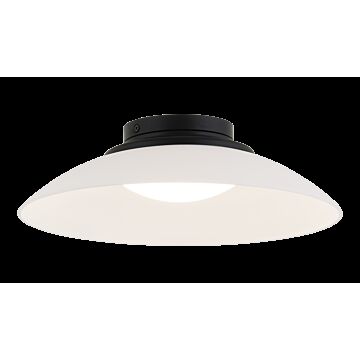 Luna LED Flush Mount in Matte Black by Matteo Lighting