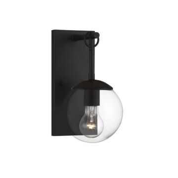 Moutd One Light Outdoor Wall Sconce in Matte Black by Meridian